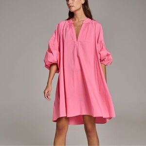 Tuckernuck Kasia Pink Bell Sleeved Dress Sz S